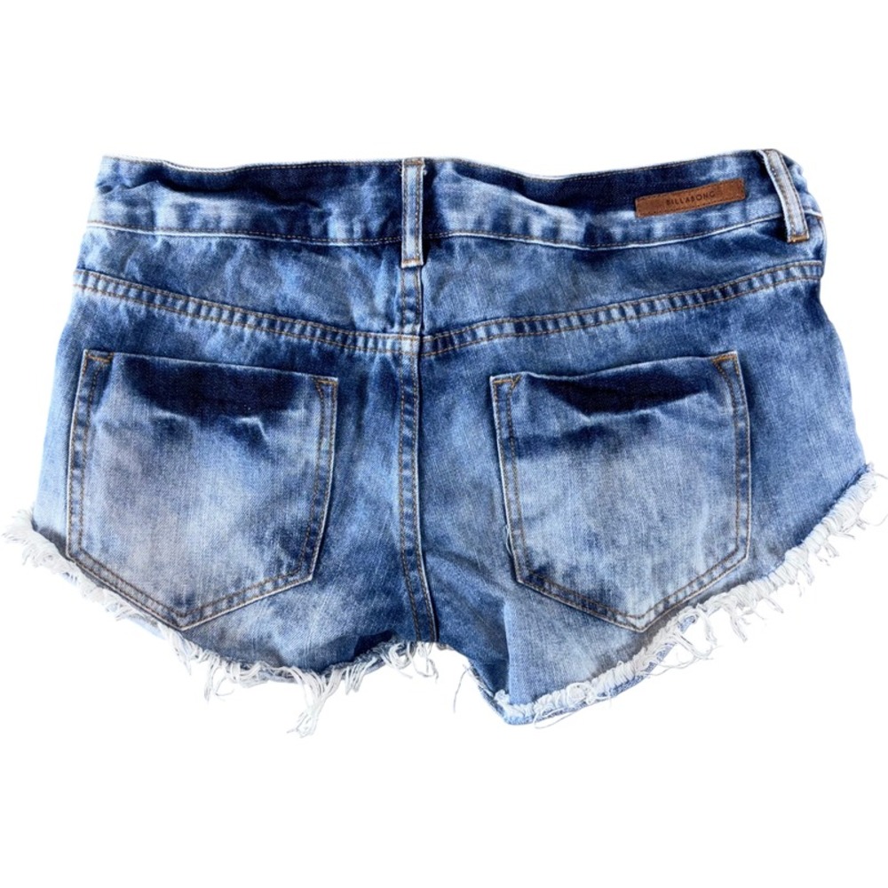 Billabong Denim Shorts Ladies Size 27 Floral Print Blue Cotton Festival - Picture 6 of 7
